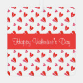 MINI HARTEN Valentijn Metalen Vierkant Ornament Ro (Achterkant)