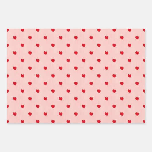 Mini Heart Pattern Wrapping Paper Sheets (Voorkant 2)