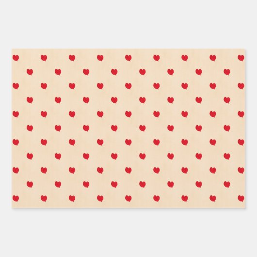 Mini Heart Pattern Wrapping Paper Sheets (Voorkant)