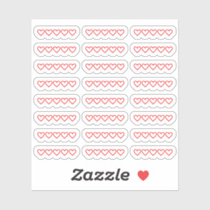 Mini Hearts Blanco Boek Film Beoordeling Bujo Plan Sticker