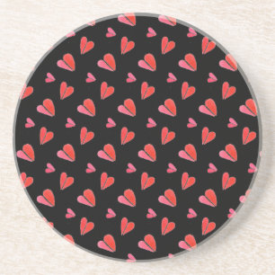 MINI HEARTS II Ronde Zandsteen Onderzetter