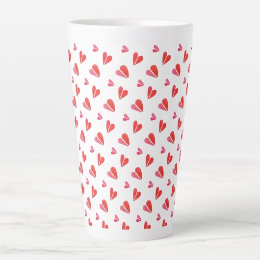 MINI HEARTS Tall Latte Mok (Voorkant)