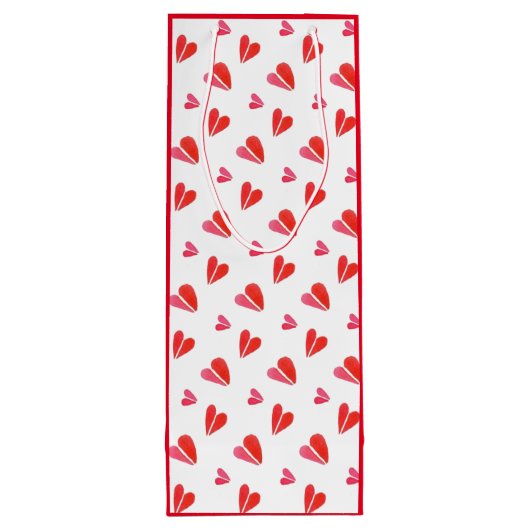 MINI HEARTS Wine Gift Bag Wijn Cadeautas (Achterkant)