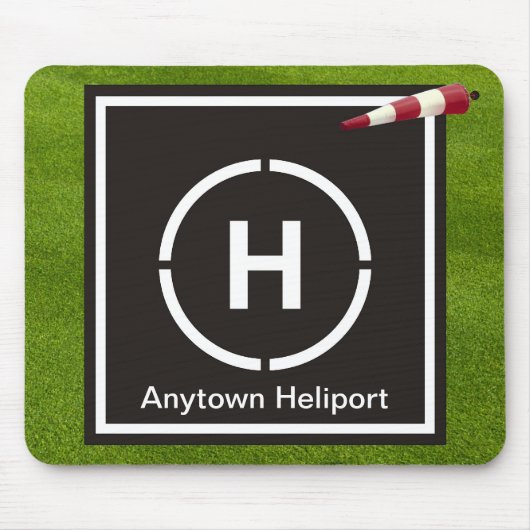 Mini-helikopterlandingsbaan - Anytown Heliport Muismat (Voorkant)