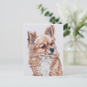 Mini het Chihuahua DogArt-Briefkaart Briefkaart (Staand voorkant)
