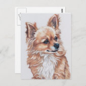 Mini het Chihuahua DogArt-Briefkaart Briefkaart (Voorkant / Achterkant)
