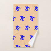 Mini Hommes en Course Bleus Melon (Serviette à main)