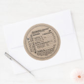 Mini Honey Nutrition Feit Kraft Label  Bee (Envelop)