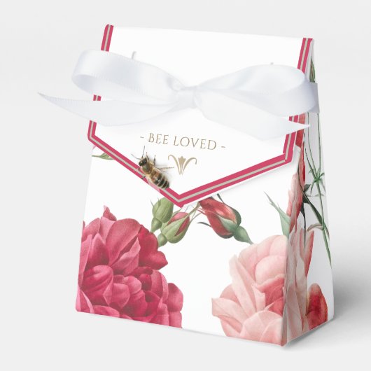 Mini Honeybee & Roos Gift Box voor Lip Balm Trio Bedankdoosjes (Voorkant Zijde)