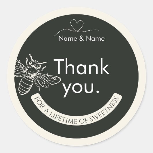 Mini honingpot dekselstickers ronde sticker (Voorkant)