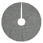 Mini Houndstooth Pattern Black en White Kerstboom Rok (Voorkant)