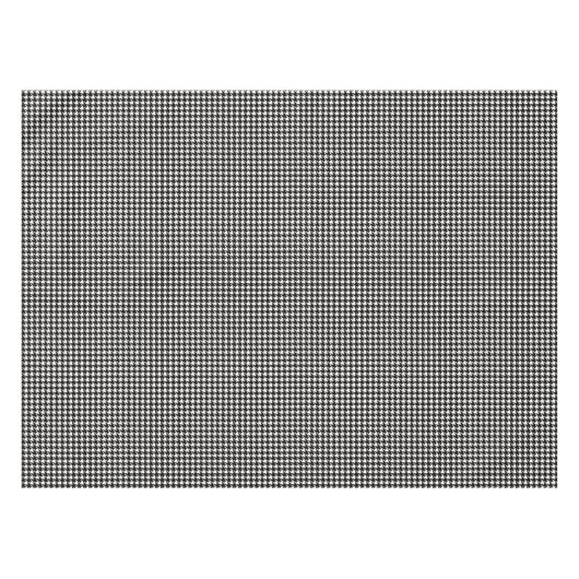 Mini Houndstooth Pattern Black en White Tafelkleed (Voorkant (Horizontaal))