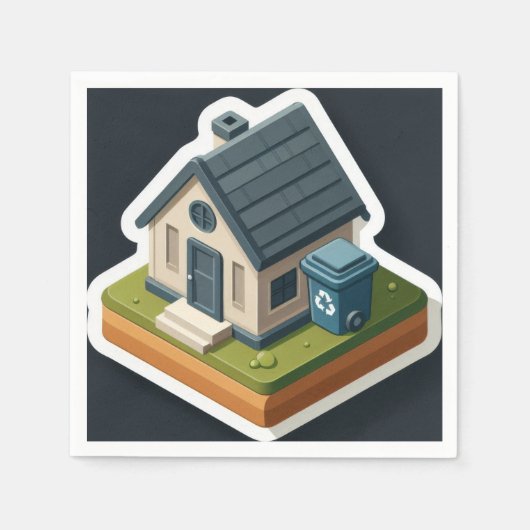 Mini house  servet (Voorkant)