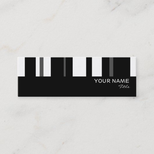 Mini Humbug Stripe carte de visite maigre verticale (Devant)