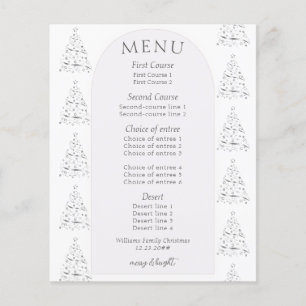 Mini-Hygge noir blanc menu de Noël