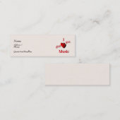 Mini I Heart Music Carte de visite (Devant / Derrière)