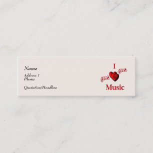 Mini I Heart Music Carte de visite