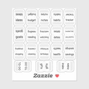 Mini-index-tabbladen Bujo functionele plannerlabel Sticker