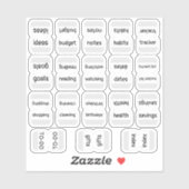 Mini Index Tabs Bujo Functional Planner Labels (Vel)