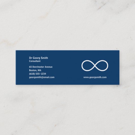 Mini Infinité - Carte de visite scientifique (Devant)