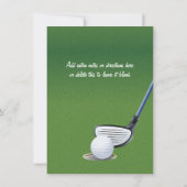 Mini invitation de partie de moulin à vent de golf (Dos)