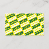 Mini Invitations de diplôme en Pawprint vert et ja (Dos)
