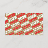 Mini Invitations de diplôme Red & Gold Pawprint (Dos)