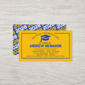 Mini Invitations de graduation Gold & Blue