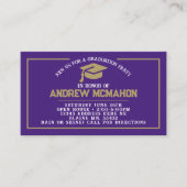 Mini Invitations de Graduation Purple & Gold (Devant)
