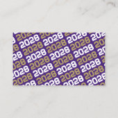 Mini Invitations de graduation Purple & Gold Pawpr (Dos)