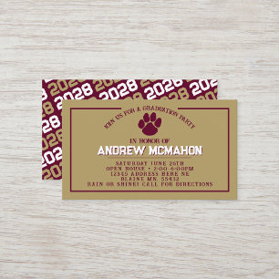 Mini Invitations de la Bourgogne et de l'or Pawpri