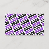 Mini Invitations de la Graduation Purple & Black (Dos)