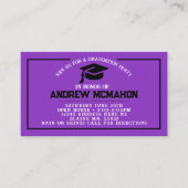 Mini Invitations de la Graduation Purple & Black (Devant)