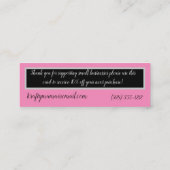 Mini Joli Merci de script Insérer Carte de visite (Dos)