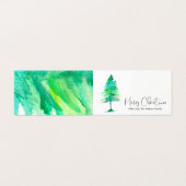 MINI- Joyeux Noël, Aquarelle Pinetree, Script (Outside Unfolded)