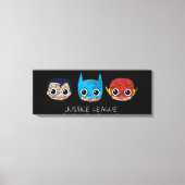 Mini Justice League Head Sketch Canvas Afdruk (Voorkant)
