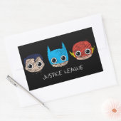 Mini Justice League Head Sketch Rechthoekige Sticker (Envelop)