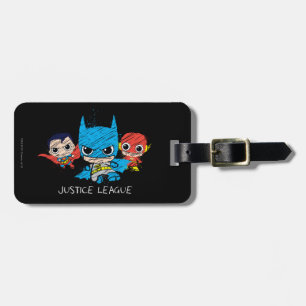 Mini Justice League Sketch Bagagelabel