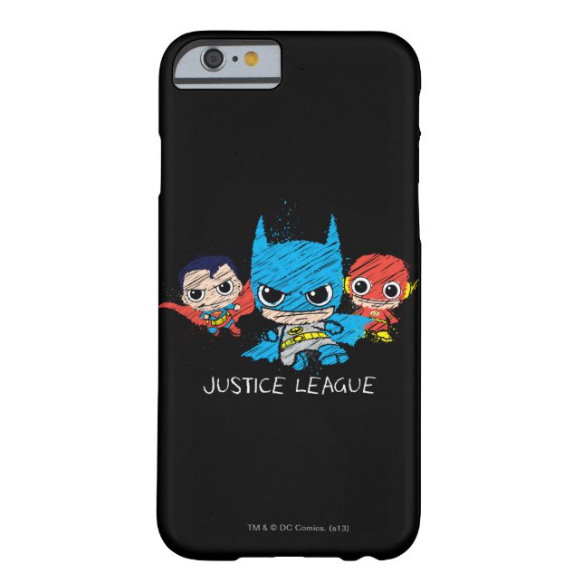Mini Justice League Sketch Case-Mate iPhone Case (Achterkant)
