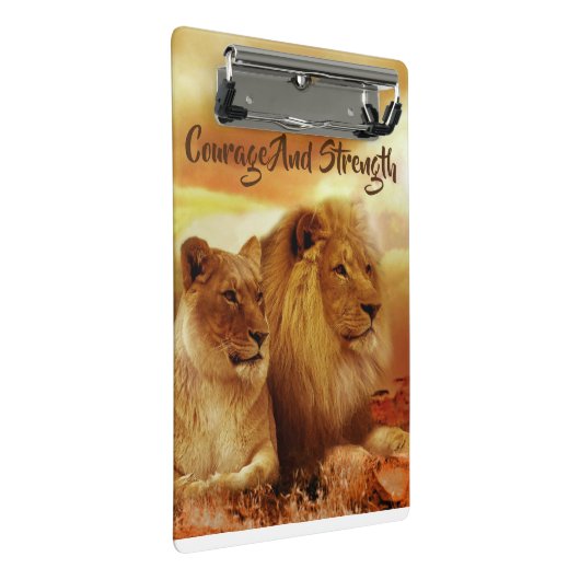 Mini Klembord Leeuwen Moed Sterkte (Schuin)