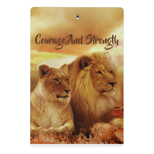 Mini Klembord Leeuwen Moed Sterkte (Achterkant)