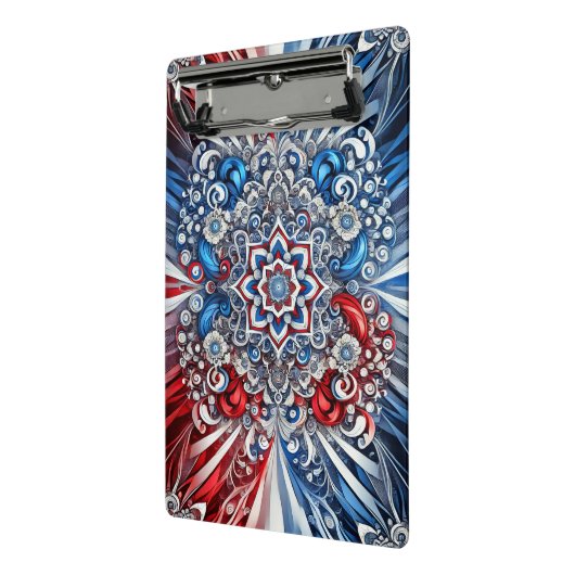 Mini klembord met Franse kleuren Abstract Design (Angled2)