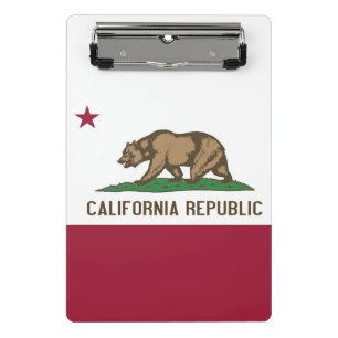 Mini klembord met vlag van Californië, Verenigde S