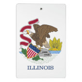 Mini klembord met vlag van Illinois State, Verenig (Achterkant)