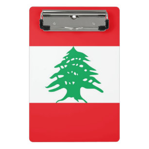 Mini klembord met vlag van Libanon