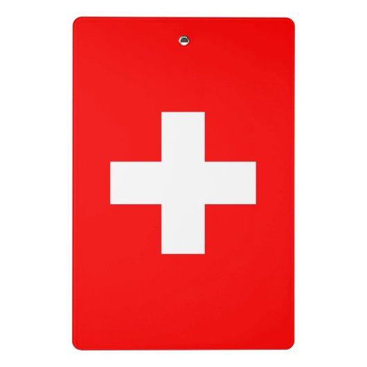 Mini-klembord met vlag van Zwitserland Mini Klembord (Achterkant)