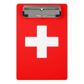 Mini-klembord met vlag van Zwitserland Mini Klembord (Voorkant)