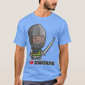 Mini Knight I love swords friends T-shirt (Voorkant)