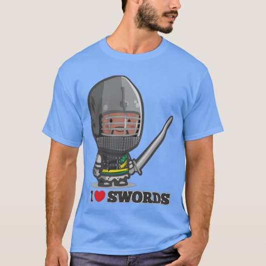 Mini Knight I love swords friends T-shirt (Voorkant)