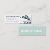 Mini La pêche et crusing admettent un carte de visite (Devant / Derrière)